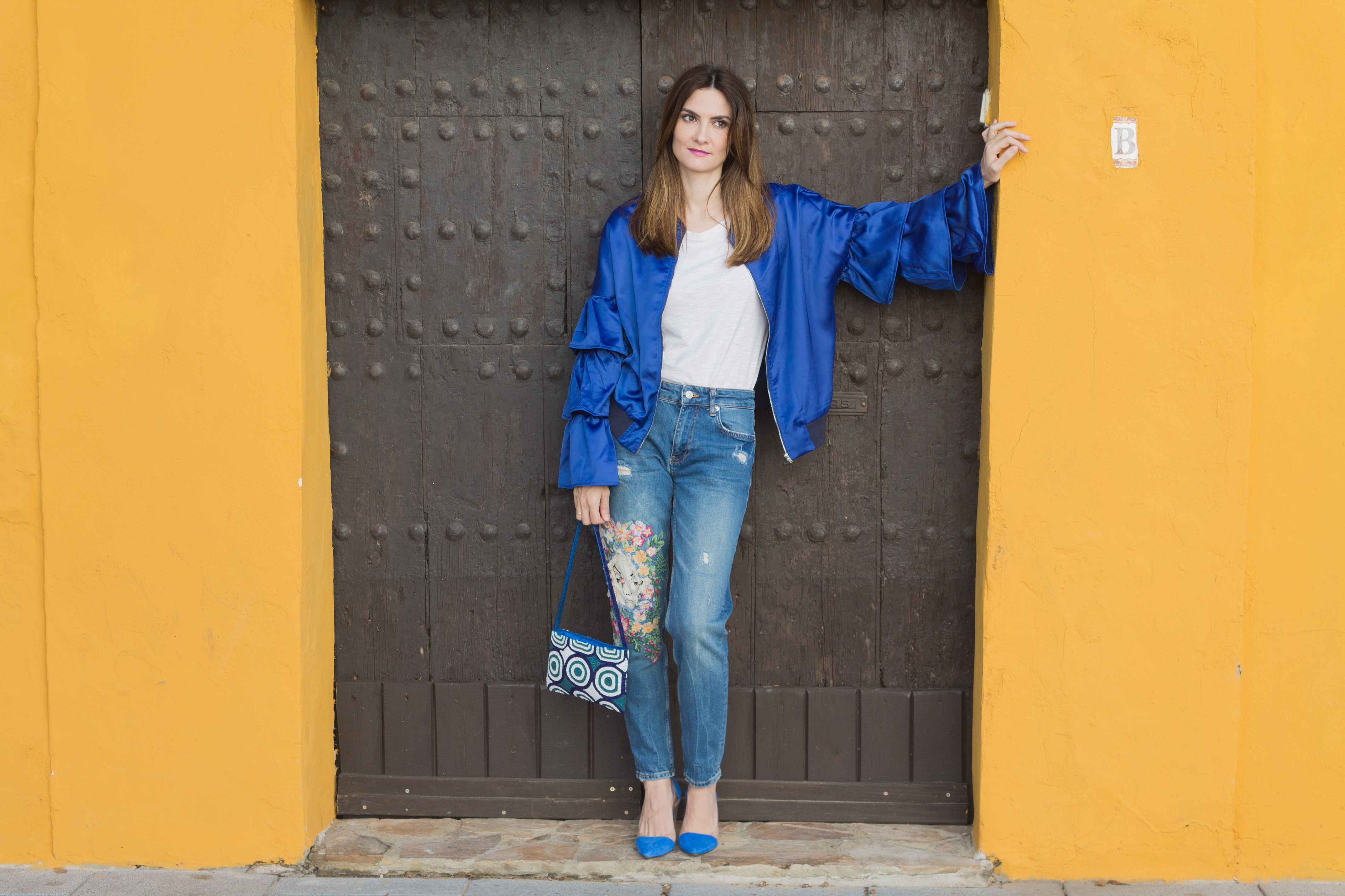 Frill Bell Bomber Jacket Outfit - El Rincón