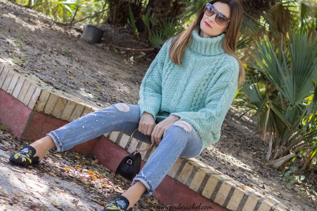 Mint Green Sweater Outfit - El Rincón de Rachel