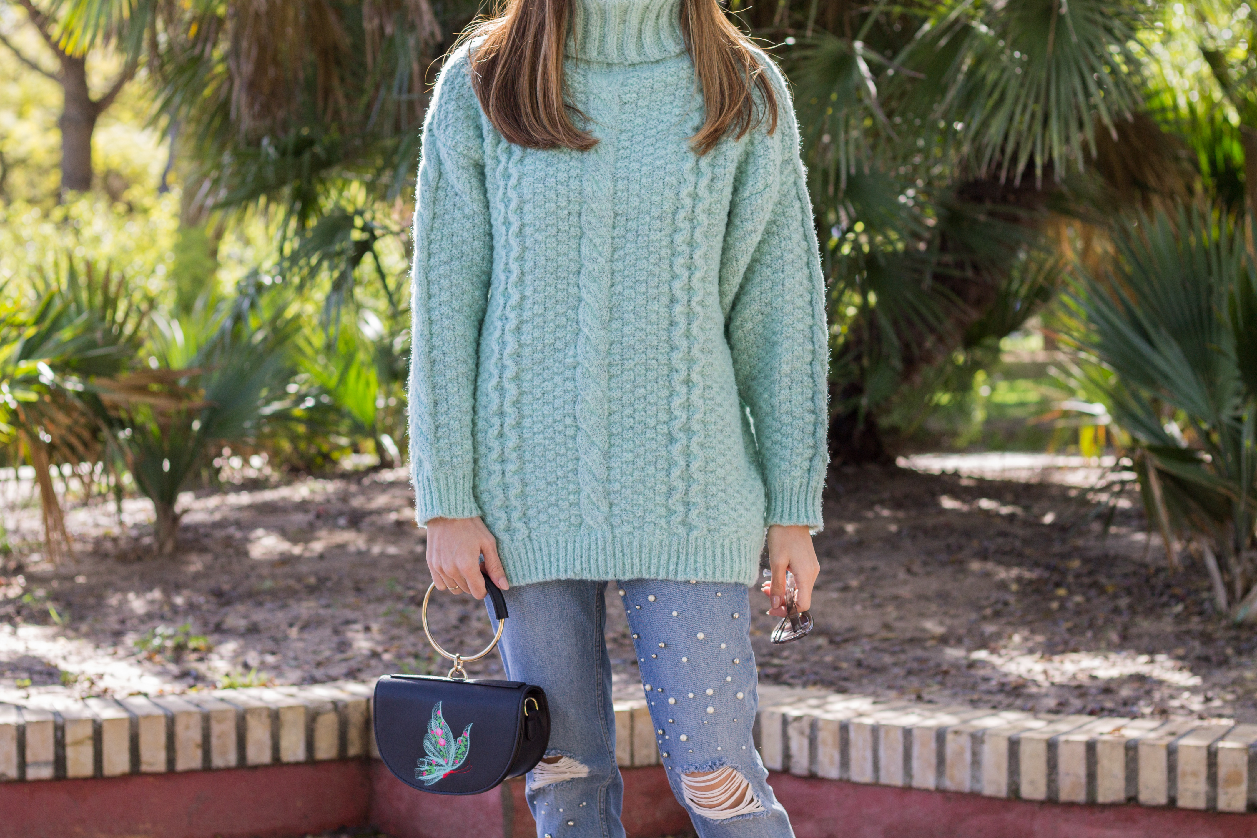 Mint Green Sweater Outfit - El Rincón de Rachel